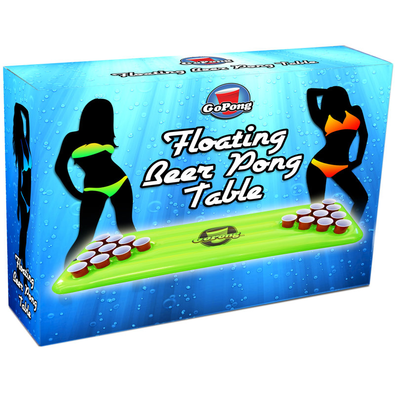 gopong pool inflatable beer pong table floating